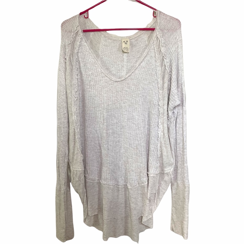 We The Free Cream Waffle Knit Sweater